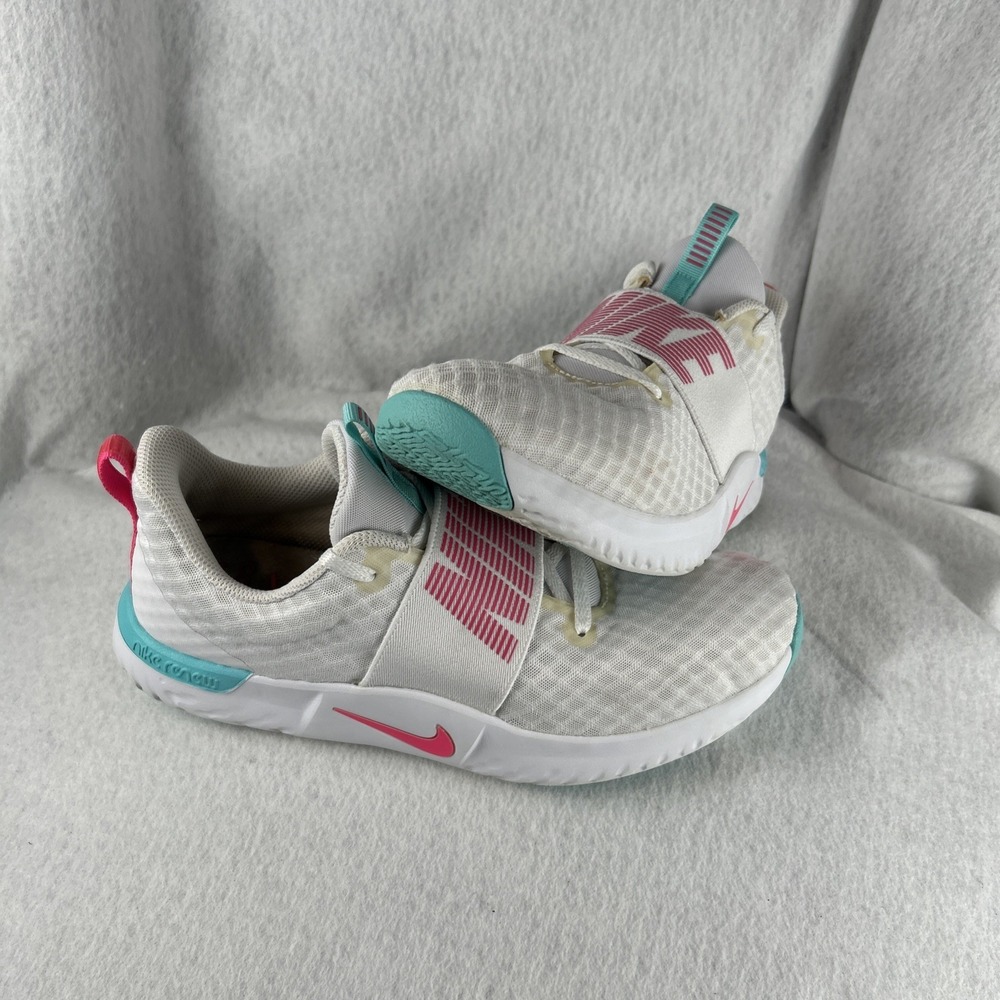Nike Renew Size 10 Women's Training Shoes Running White W/teal & Pink